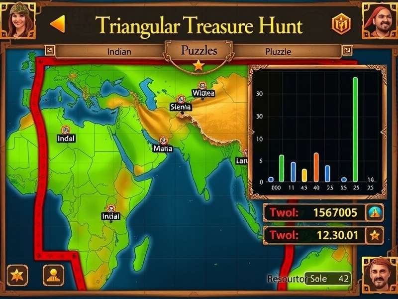 Triangular Treasure Hunt player statistics graph